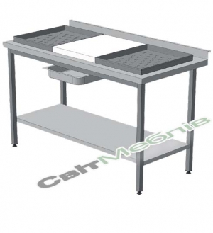 Стіл виробничий з полицею для обробки м'яса