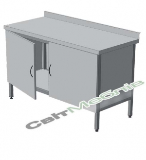 Стіл-тумба з полицею з розпашними дверима