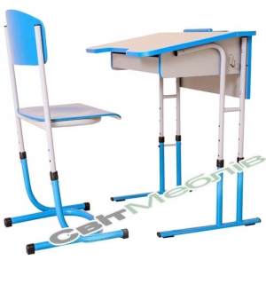 Комплект: стіл 1-місний антиск.№4-6 + стілець