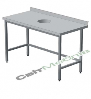 Стіл виробничий без полиці для збору відходів