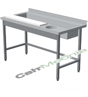 Стіл виробничий без полиці для обробки овочів