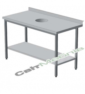 Стіл виробничий з полицею для збору відходів