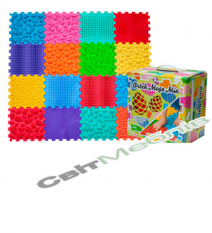 Килимок масажний  Пазли "Мега Мікс" 16 елементів