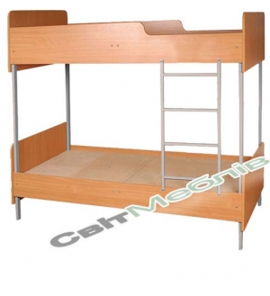 Ліжко 2-ярусне з заокругл., на метал. каркасі