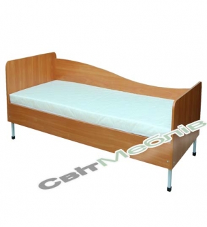 Ліжко 1-спальне з заокругл. спинками