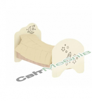 Ліжко дитяче без матрацу "Таємничий всесвіт" з фотодруком