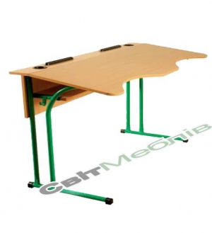 Стіл 2-місний з полицею антиск., № 4, 5, 6