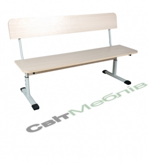 Лава зі спинкою 2-місна, регульована по висоті, на плоскоовальній трубі, ростові групи №4-6