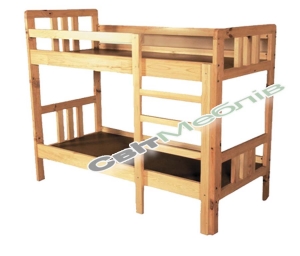 Ліжко дитяче 2-ярусне з натуральної деревини