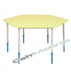 Стіл 6-кутний з регул-нням по висоті №2-6