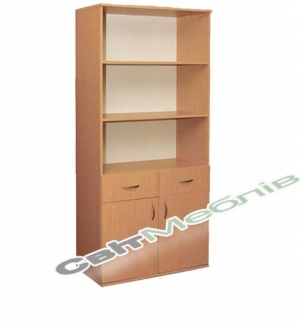 Шафа книжкова з 2 шухл. 2-дверна (гл. 380мм)