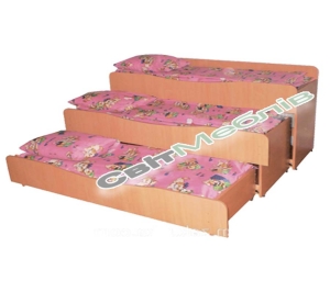 Ліжко дитяче 3-х ярусне без матраців БУК