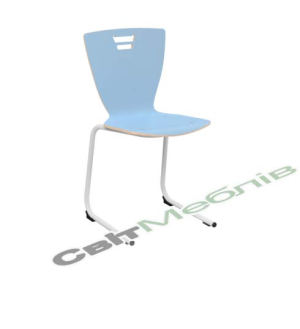 Стілець з суцільногнутим каркасом, з покриттям HPL