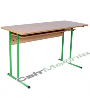 Стіл учнівський 2-місний з полицею, №6