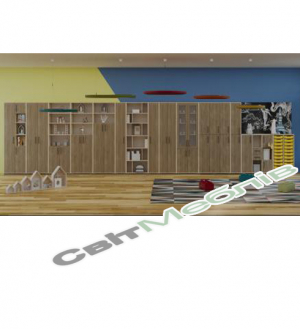 Стінка універсальна для кабінетів, офісів та класів (14 елементів)