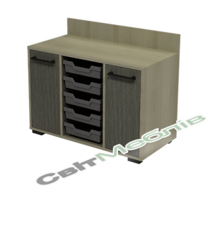 Тумба приставна до стола з лотками