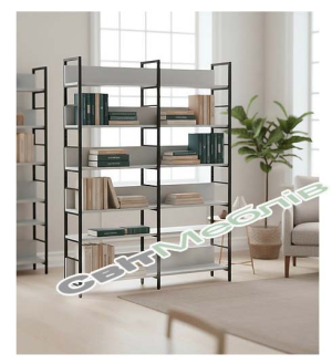 Стелаж для книг розбірний 2-во секційний з 6-ма полицями