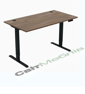 Стіл з електричним регулюванням висоти, одномоторний, з двома заглушками