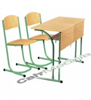 Комплект: стіл 2-місний з полицею, №4, 5, 6 + стілець №4, 5, 6