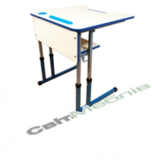 Стіл учнівський одномісний з регулюванням висоти з регулюванням кута нахилу стільниці 0-7-16°