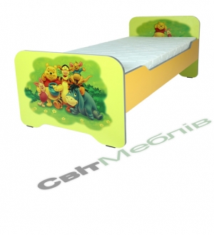 Ліжко дитяче з заокругленми бильцями з фотодруком, без матрацу
