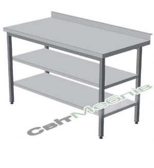 Стіл виробничий з двома полицями