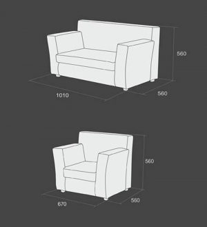 Диван і крісло для дитячого садочку №1
