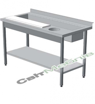 Стіл виробничий з полицею для обробки овочів