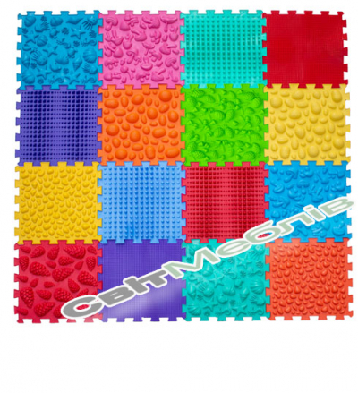 Килимок масажний  Пазли "Мега Мікс" 16 елементів