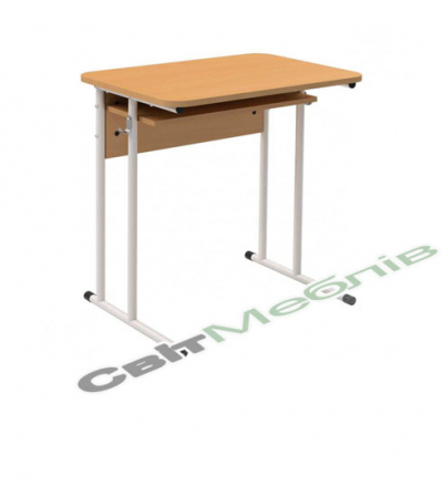 Стіл 1-місний з полицею, №6