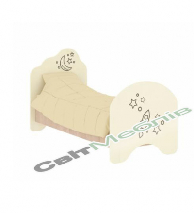 Ліжко дитяче без матрацу "Таємничий всесвіт" з фотодруком