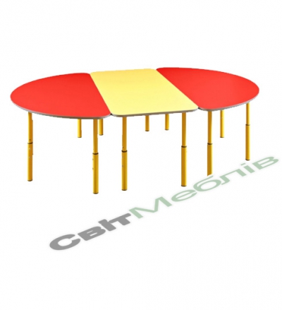 Стіл дитячий прямокутний регул. №1-3