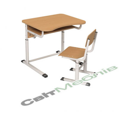 Комплект 1-місний №4-7 стіл + стілець Т-подібний з HPL