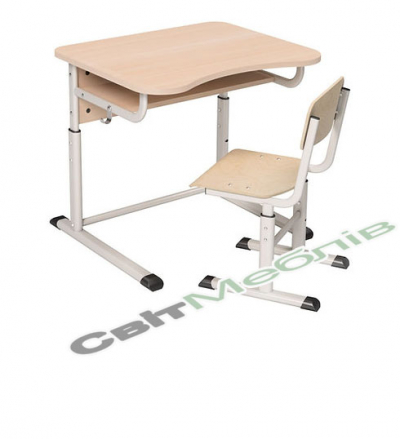 Комплект 1-місний №4-7 стіл + стілець Т-подібний