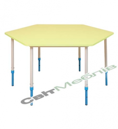 Стіл 6-кутний з регул-нням по висоті №2-6