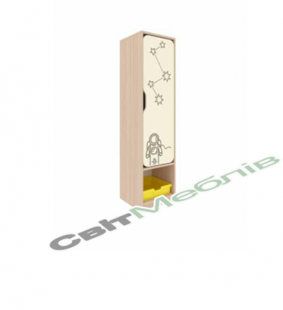 Шафа дитяча 1-місна для роздягальні з фотодруком "Таємничий всесвіт"