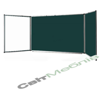 Дошка шкільна трьохелементна 3000х1000 мм, комбінована