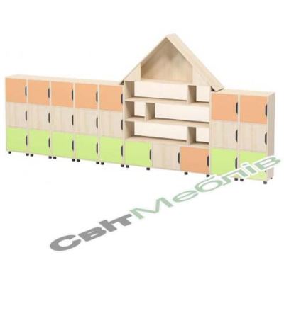 Шафа дитяча "Будиночок" та шафа 3-секційна