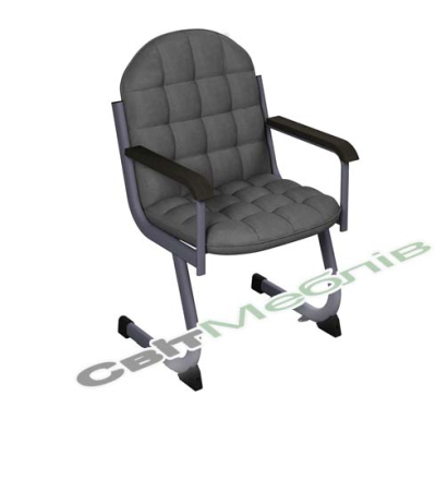 Крісло для актового залу м'яке 1-місне (тканина)