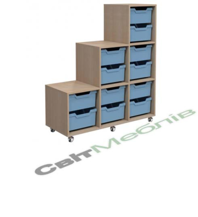 Стелаж мобільний з комплектом лотків №2