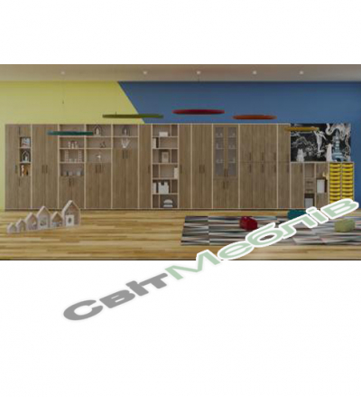 Стінка універсальна для кабінетів, офісів та класів (14 елементів)