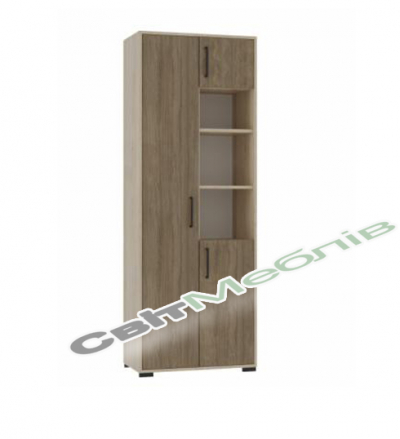 Шафа 3-х дверна з 2-ма відкритими полицями