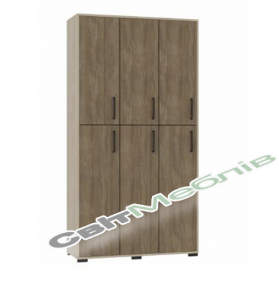 Шафа 6-ти дверна для одягу