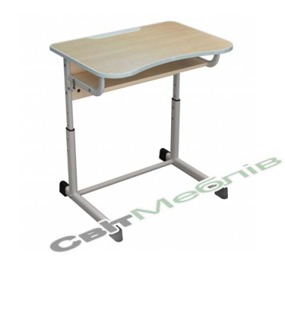 Стіл учнівський 1-місний на плоскоовальній трубі, №4-7