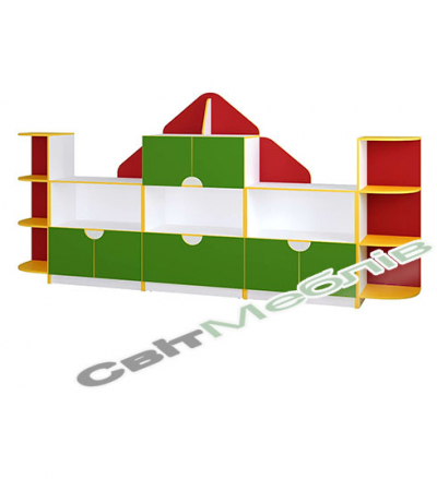 Дитяча стінка для іграшок "Будиночок"