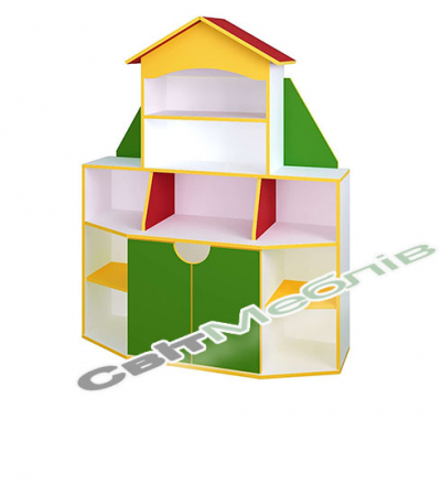 Дитяча стінка для іграшок "Книжковий дім"