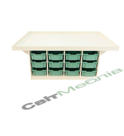 Стіл для робототехніки з нішами під лотки (F2)