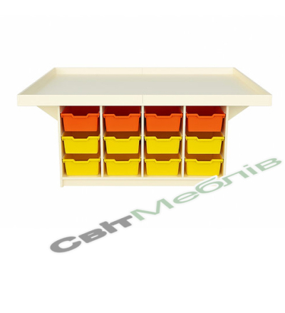 Стіл для робототехніки з нішами під лотки (N2)