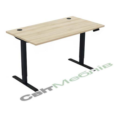 Стіл з електричним регулюванням висоти, одномоторний, з двома заглушками