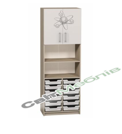 Шафа напівзакрита з лотками з фотодруком